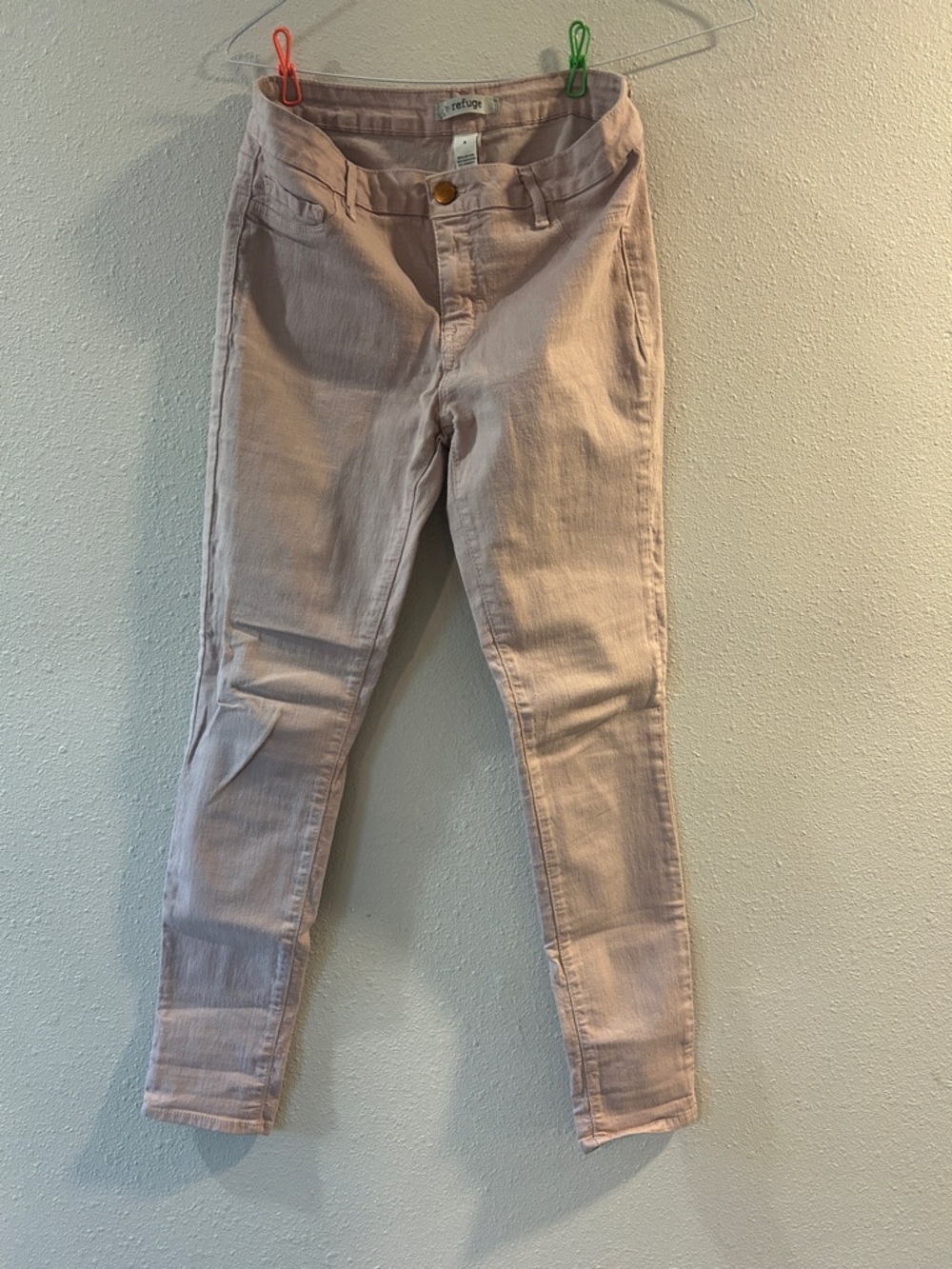 Refuge Women’s Light Blush Pink Slim Skinny Jeans USED